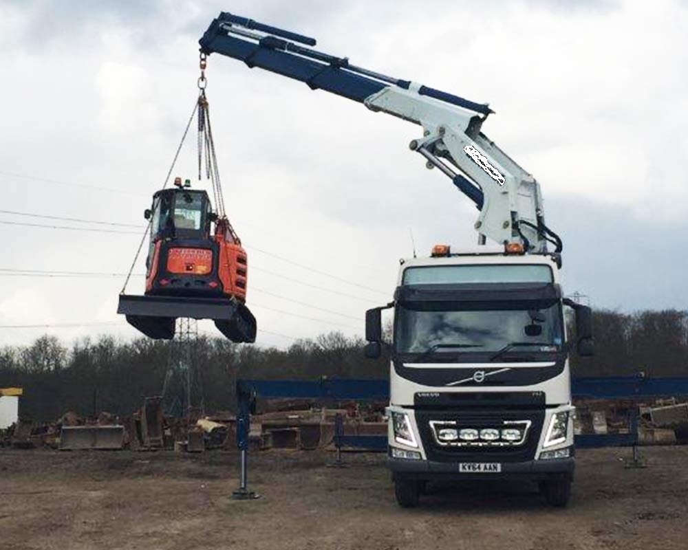 Camion grue : levage et dépose